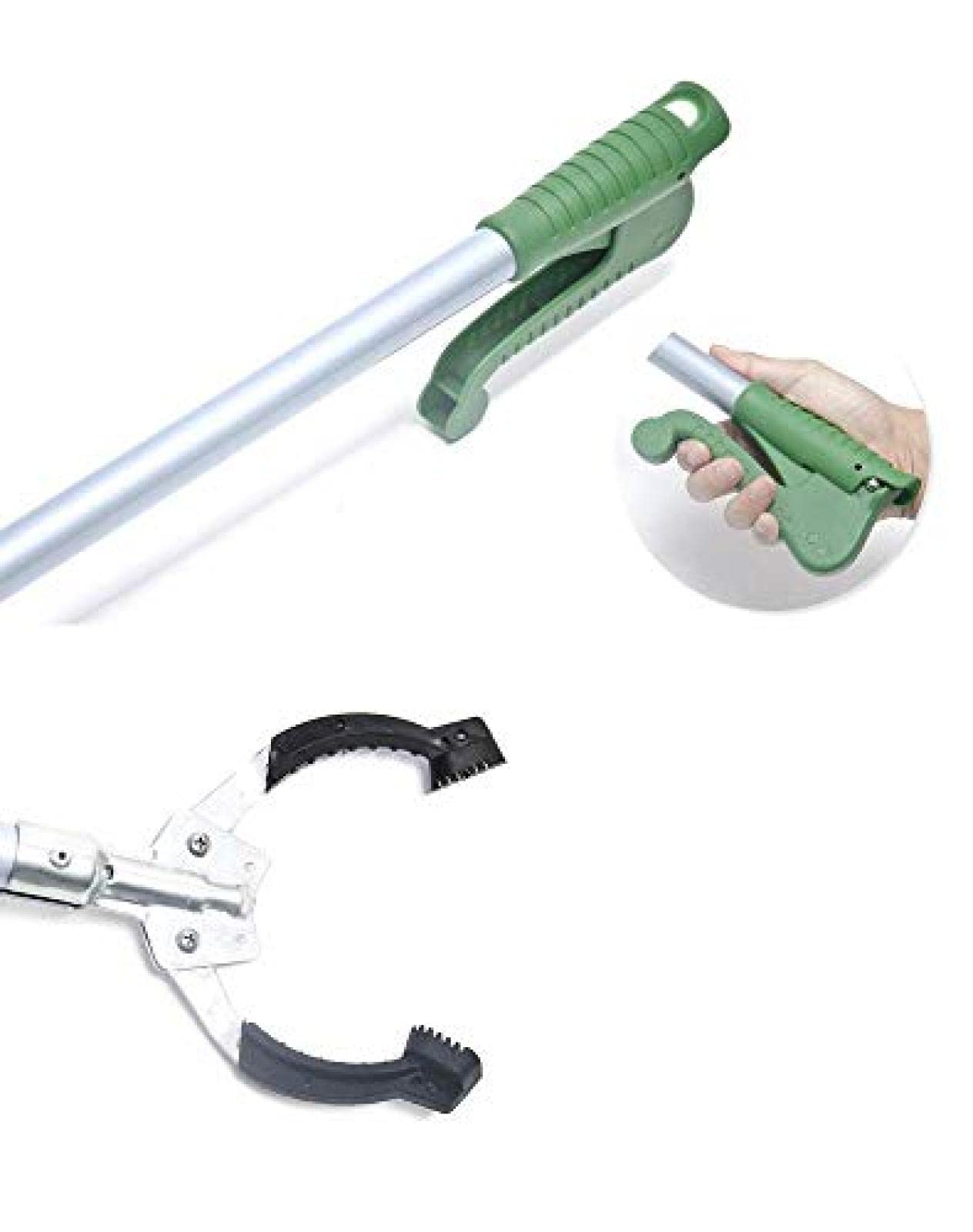 100cm Extra Long Reacher Grabber Tool - Lightweight Aluminum Pick Up Aid for Elderly & Disabled - Trash Picker, Lightbulb Changer & Household Helper - Perfect for Home Cleaning, Garage Organization & Hard-to-Reach Areas
