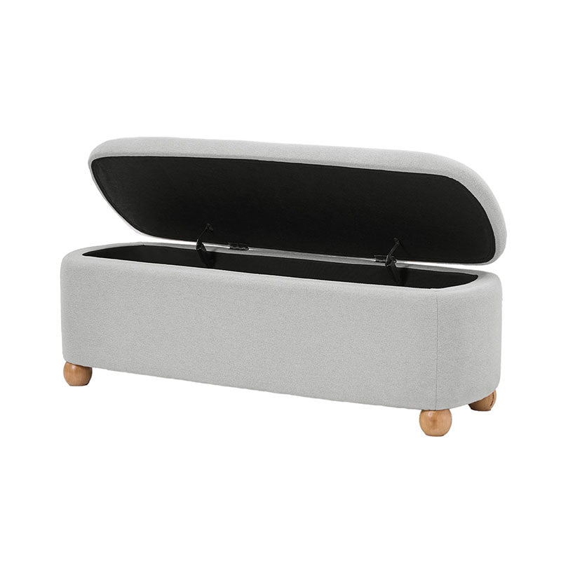 Gabino Storage Bench with Solid Wood Legs & Waterproof Fabric - Entryway Seating, Shoe Storage & Living Room Organizer - Perfect for Hallway, Bedroom & Mudroom Organization