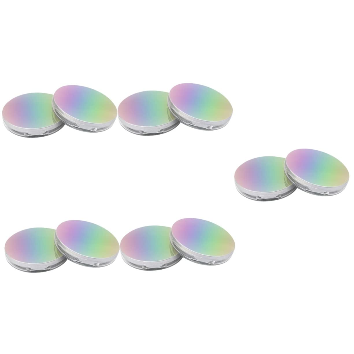 KALLORY 10-Piece Bulk Powder Box Set - Plastic Mini Powder Puff Containers for Loose Face Powder & Blush | Empty Cosmetic Storage Case | Perfect for Travel Makeup Kit & Professional Salon Use