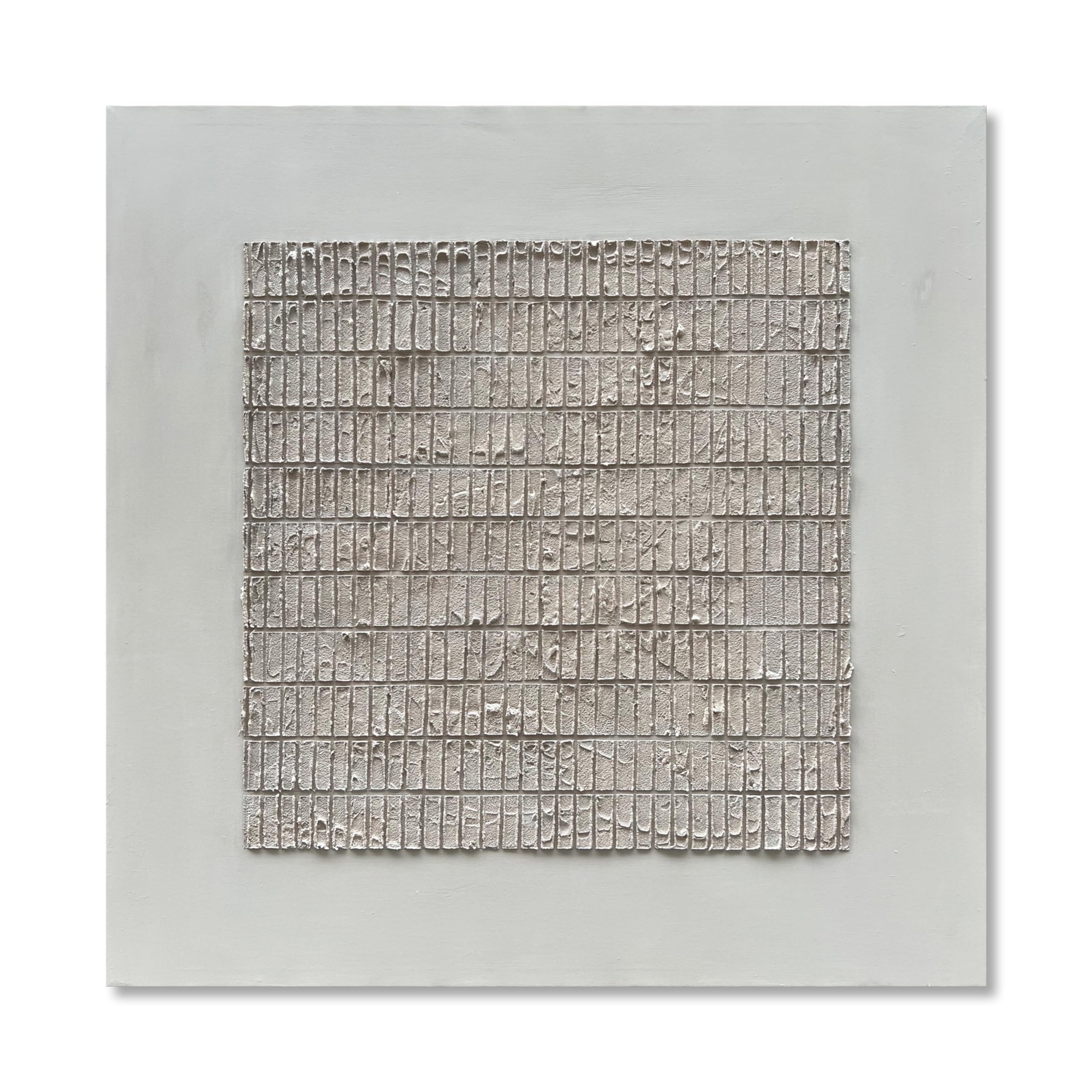 NANKAI Abstract White Texture Oil Painting 44x44 Inches - Contemporary Minimalist Wall Art for Living Room, Bedroom & Office Decor - Large Modern Home Artwork