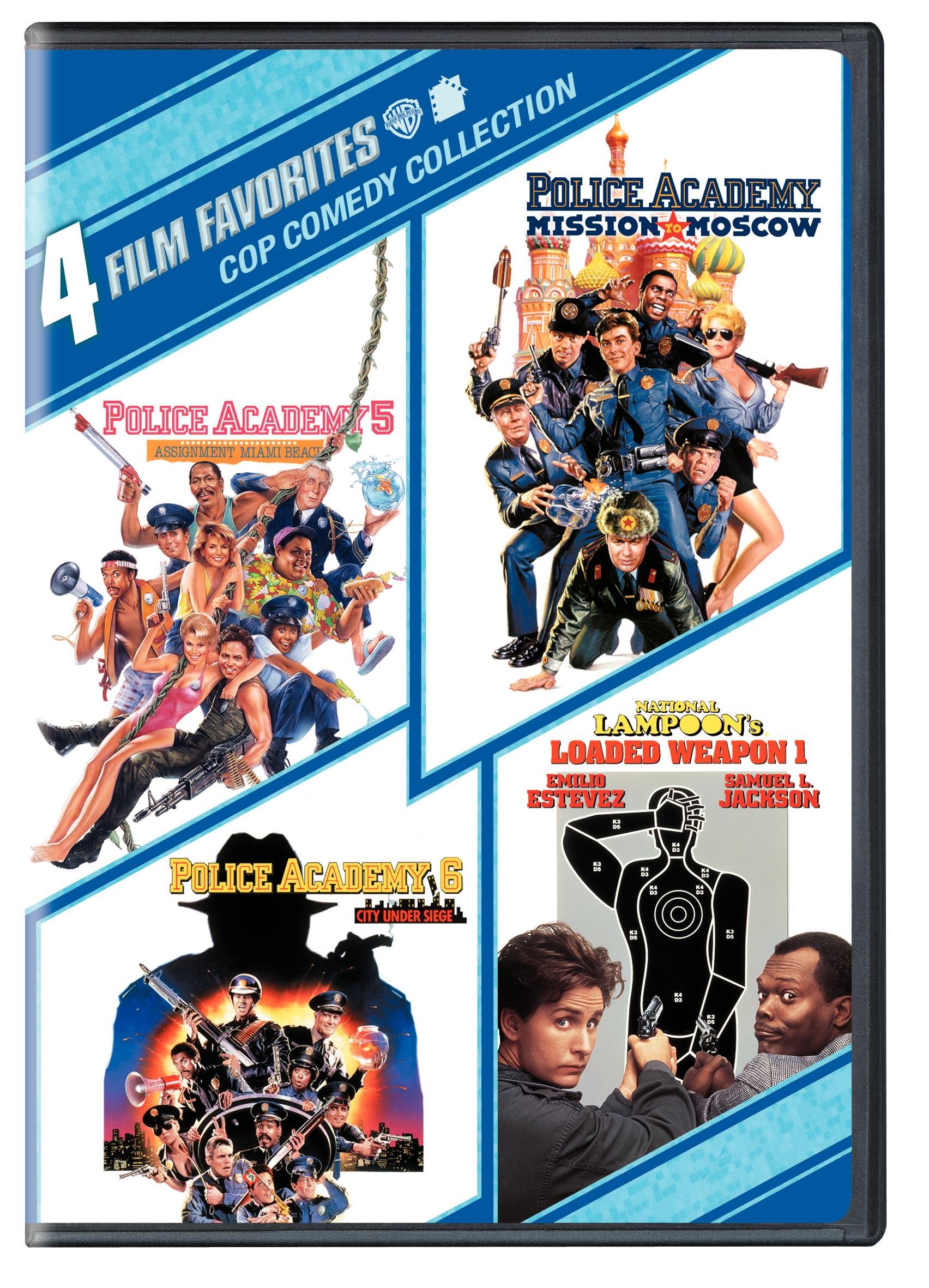 Best Cop Comedy Movies Collection - National Lampoon's Loaded Weapon & Police Academy 5-7 | 4 Film Favorites DVD Set | Perfect for Movie Nights & Comedy Lovers