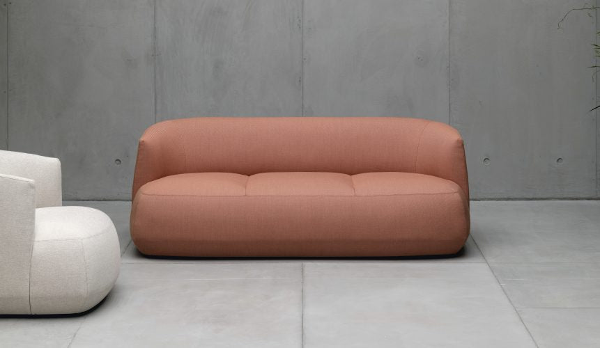 BRIONI UP 3-Seater Sofa - Modern Luxury Fabric Couch for Living Room, Lounge & Office - Comfortable Sectional Sofa with Premium Upholstery