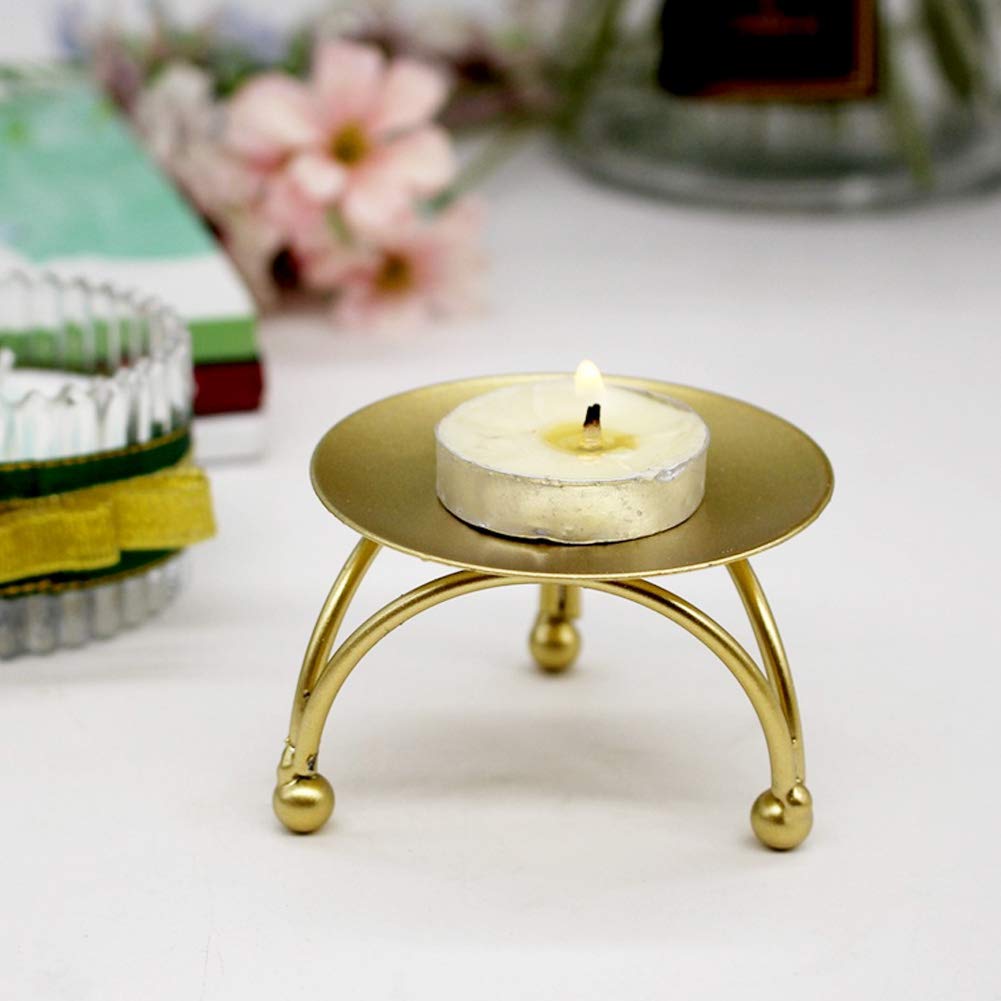 Vintage Iron Candle Holder for Dinner Table - Elegant Home & Restaurant Decor - Perfect for Romantic Dinners, Wedding Centerpieces and Holiday Tablescapes