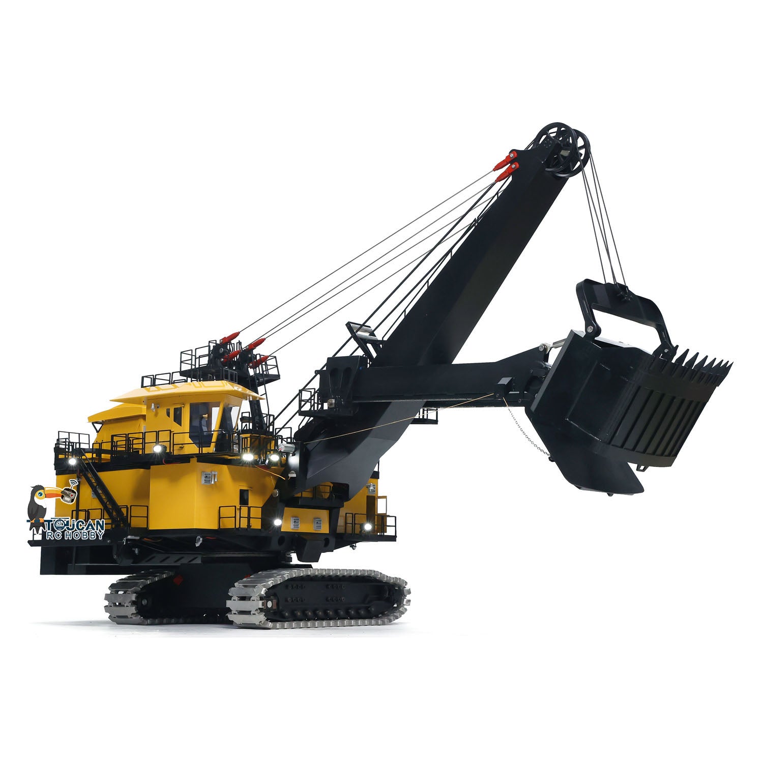 1/25 Scale Metal Electric Rope Shovel RC Excavator Model - Heavy Duty Mining Equipment with Radio Control System (ST8 PL18EV RTR/PNP) - Perfect for Construction Simulation, Mining Display, and RC Hobby Enthusiasts