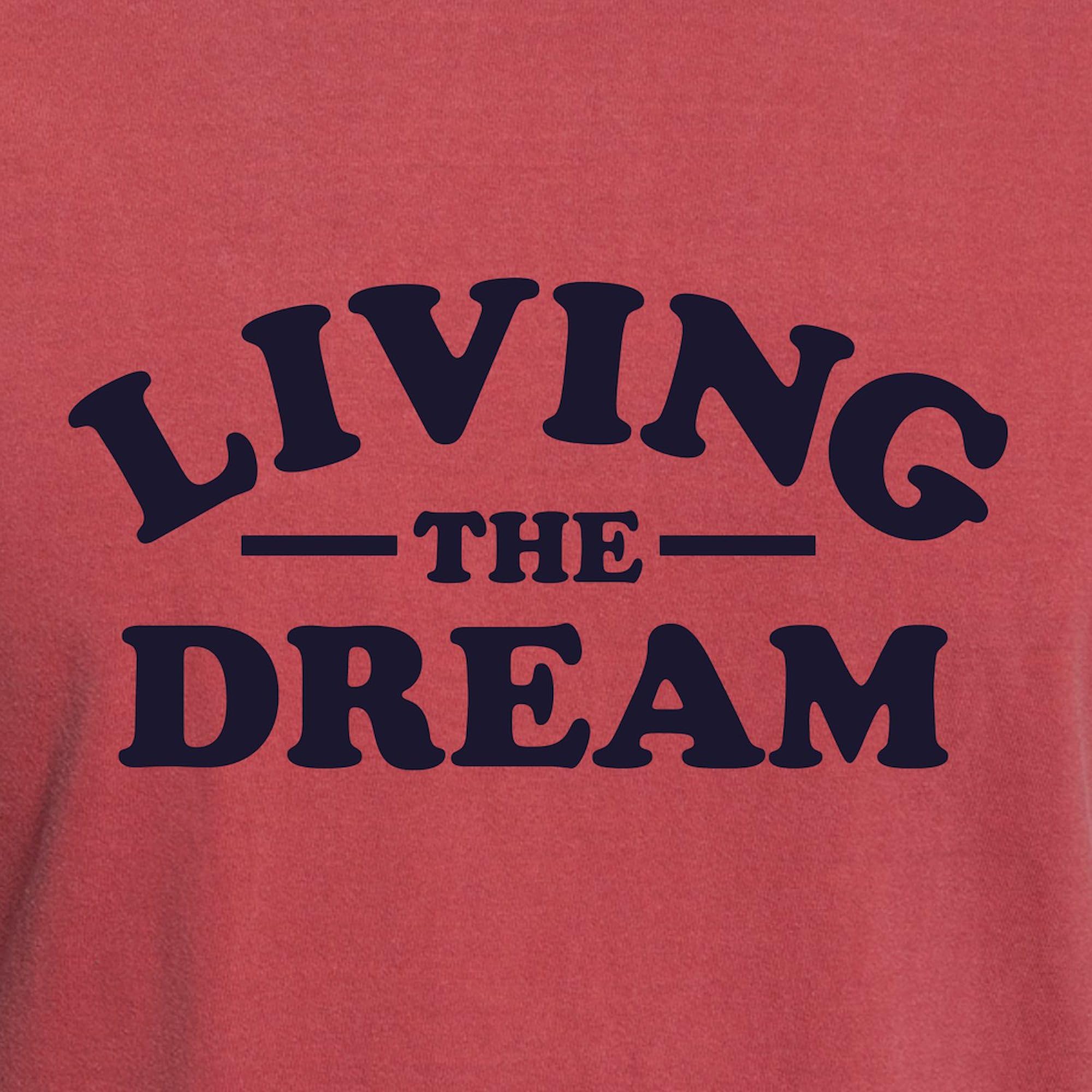 Living The Dream Men's Comfort Colors T-Shirt - Soft Cotton Casual Tee for Everyday Wear, Gifts, and Relaxation