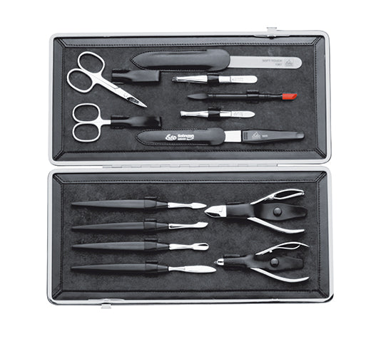 13-Piece Luxury Manicure Set in Leather Case - Professional Nail Care Kit for Home & Salon Use | Perfect Gift for Women