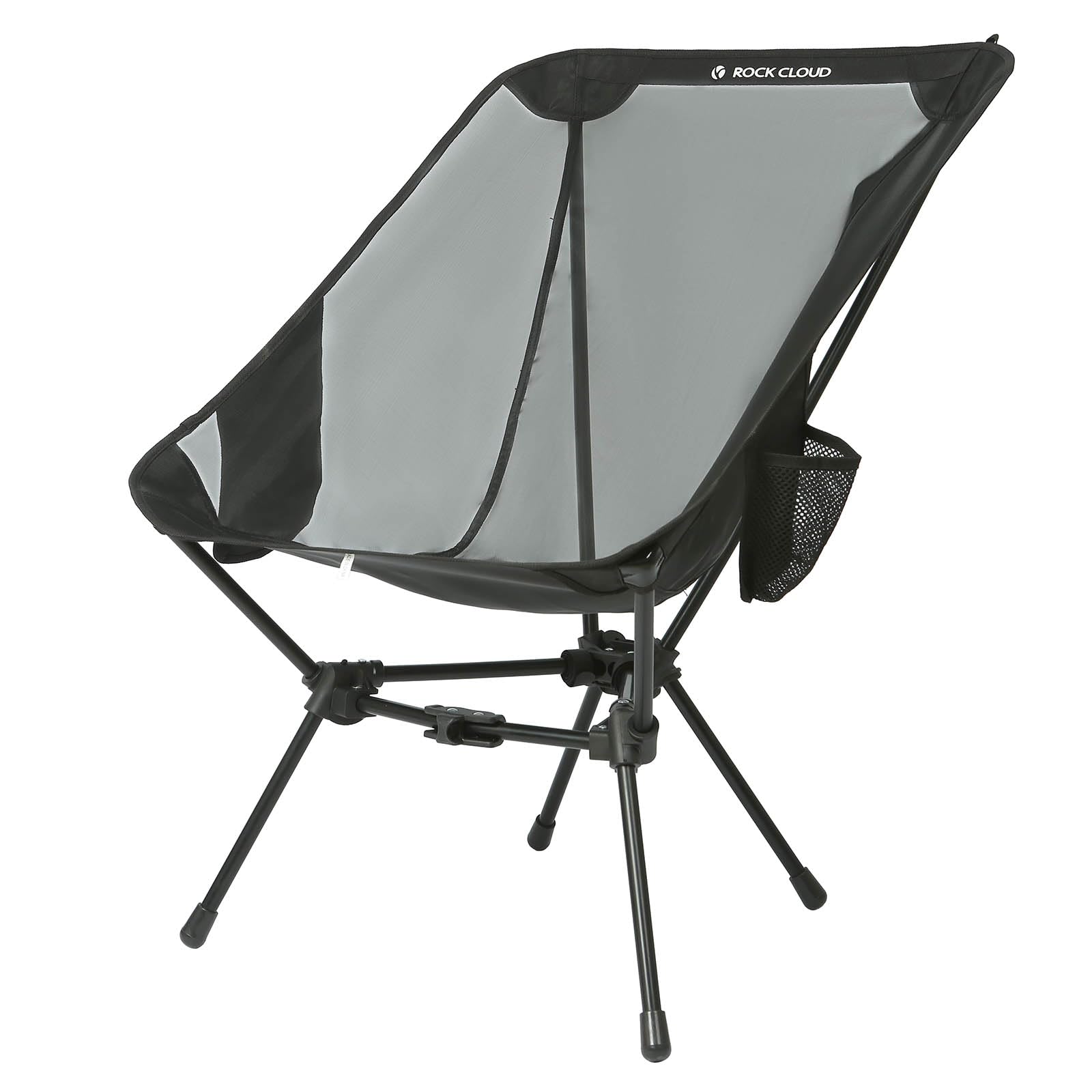 ROCK CLOUD Ultralight Folding Camping Chair - Portable Compact Outdoor Chair for Camping, Hiking, Backpacking, Beach & Lawn Sports (Large, Black) - Perfect for Picnics, Tailgating & Outdoor Adventures