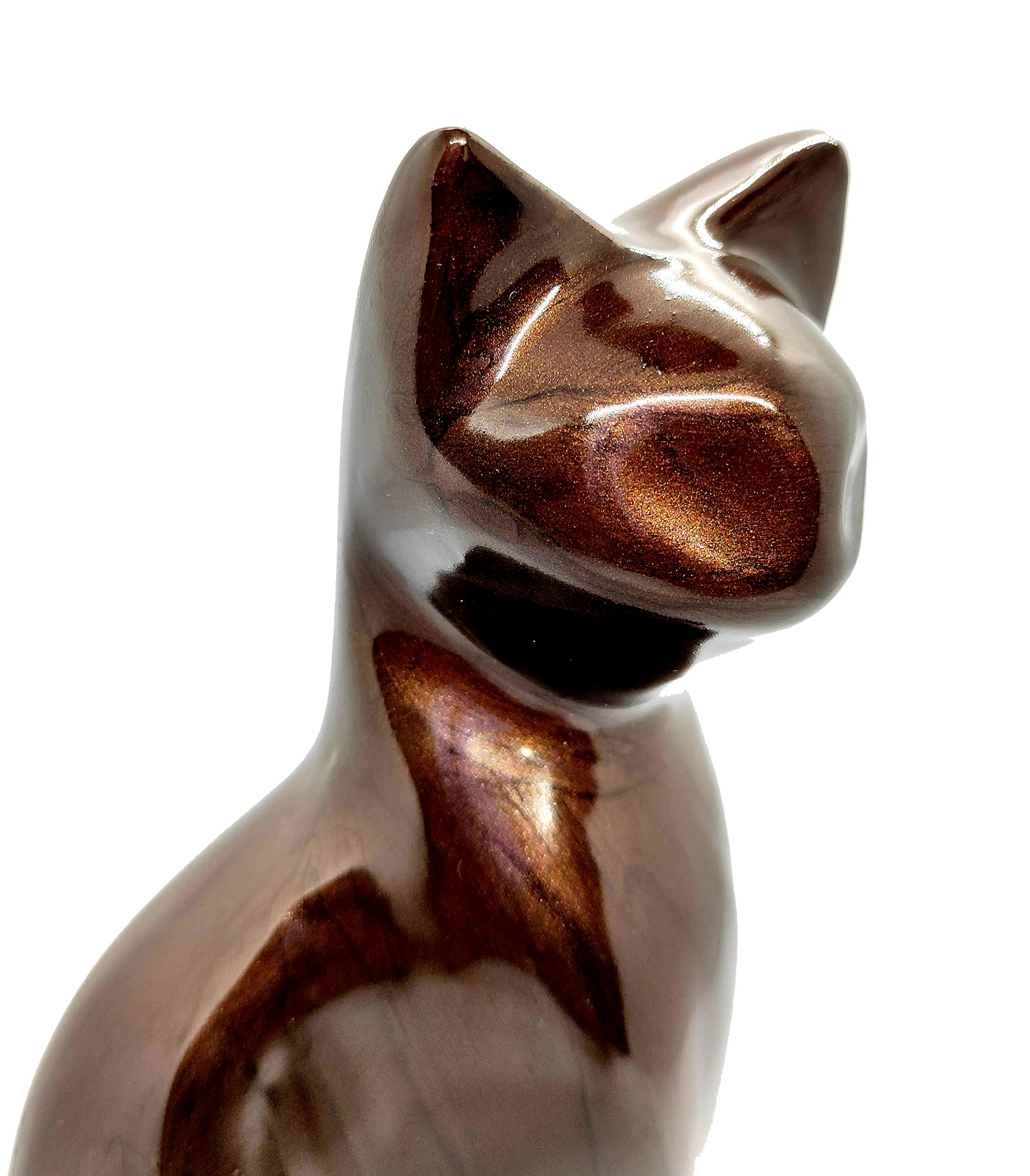 Handcrafted Cat-Shaped Cremation Urn for Pets - Memorial Keepsake Container for Ashes - Perfect for Home Memorials & Pet Loss Remembrance
