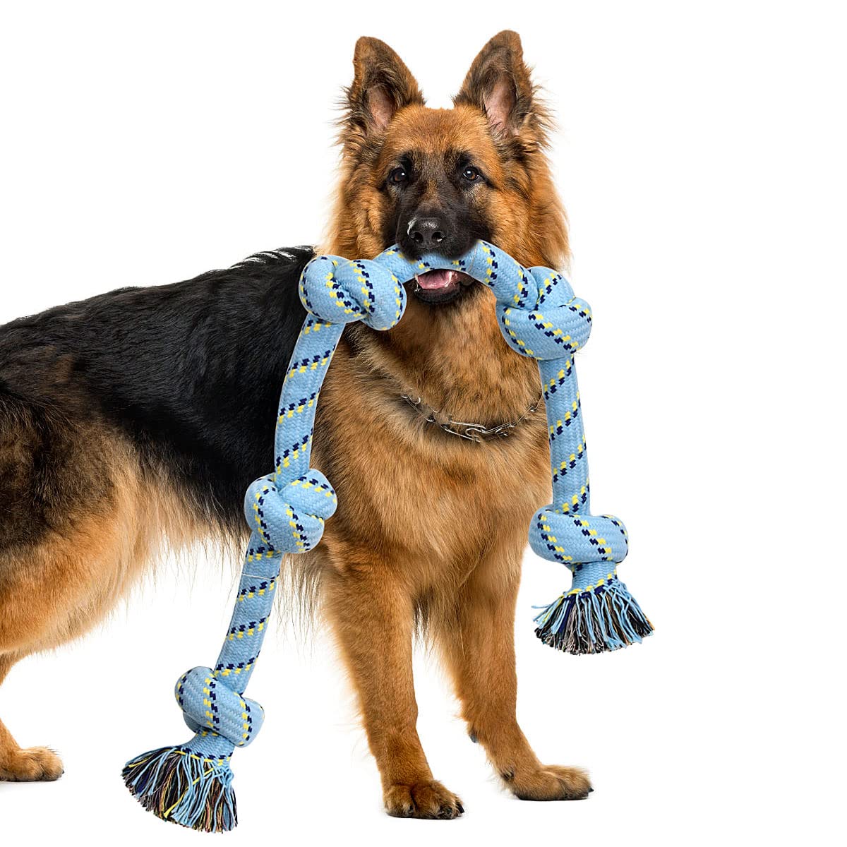Durable Bmag Dog Rope Toys for Aggressive Chewers - Heavy Duty Interactive Chew Toy for Medium & Large Dogs with 5 Knots - Perfect for Tug-of-War, Fetch & Dental Health