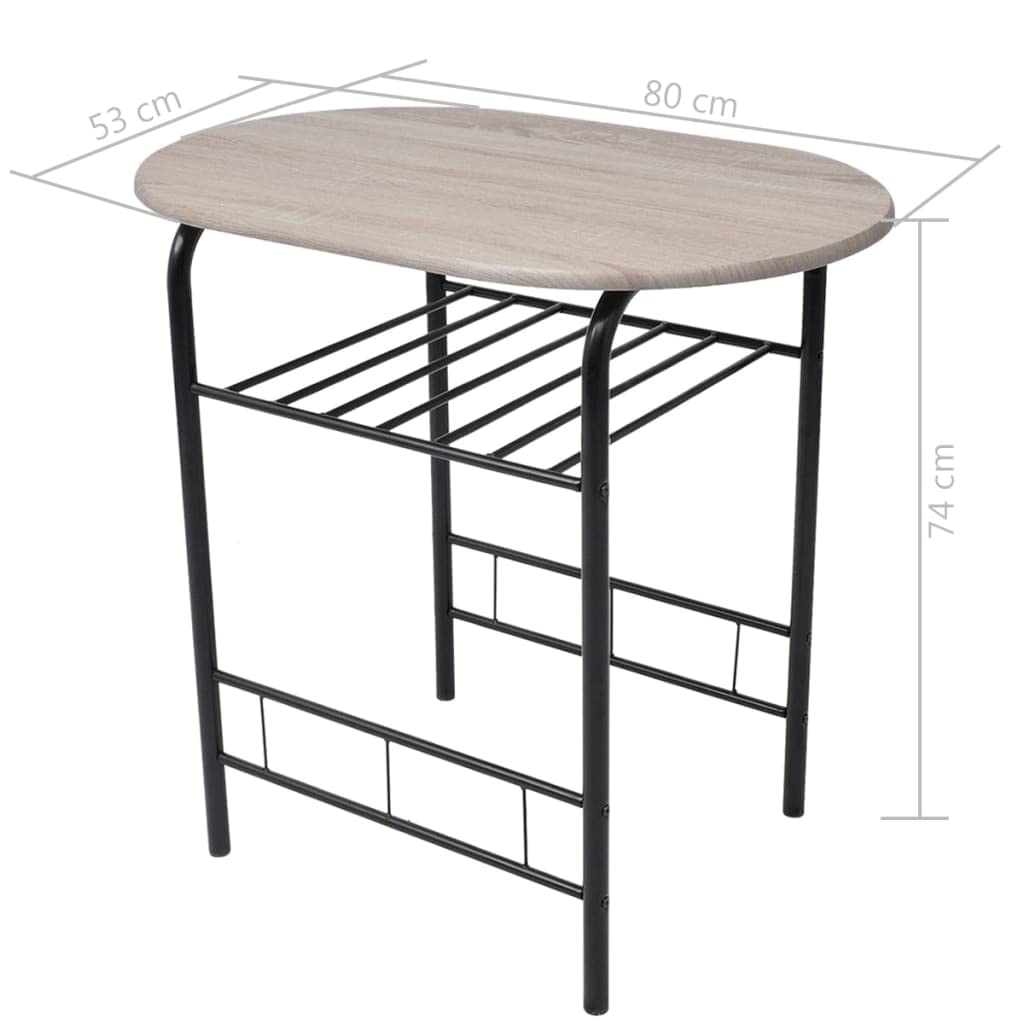 Modern Dining Table Set with Chairs - Kitchen & Pub Bar Table for Breakfast Nook, Small Space Living Room - Durable MDF Furniture for Home, Apartment & Restaurant Use