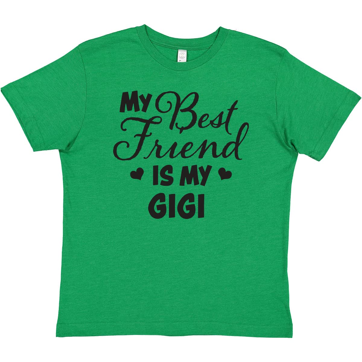 My Best Friend is My Gigi with Hearts Youth T-Shirt - Perfect for Family Outings and Casual Wear