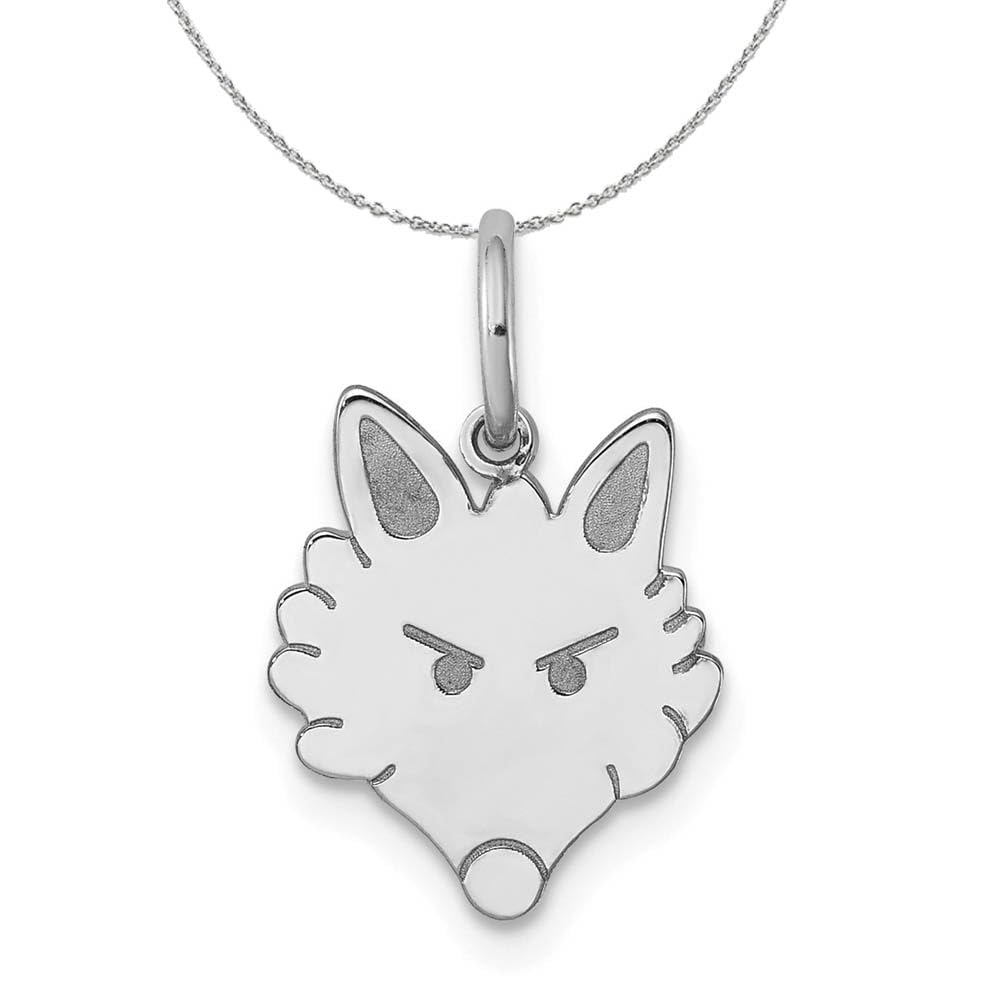 Black Bow Sterling Silver Fox Head Charm Necklace - Elegant Jewelry Gift for Women, Perfect for Parties & Everyday Wear