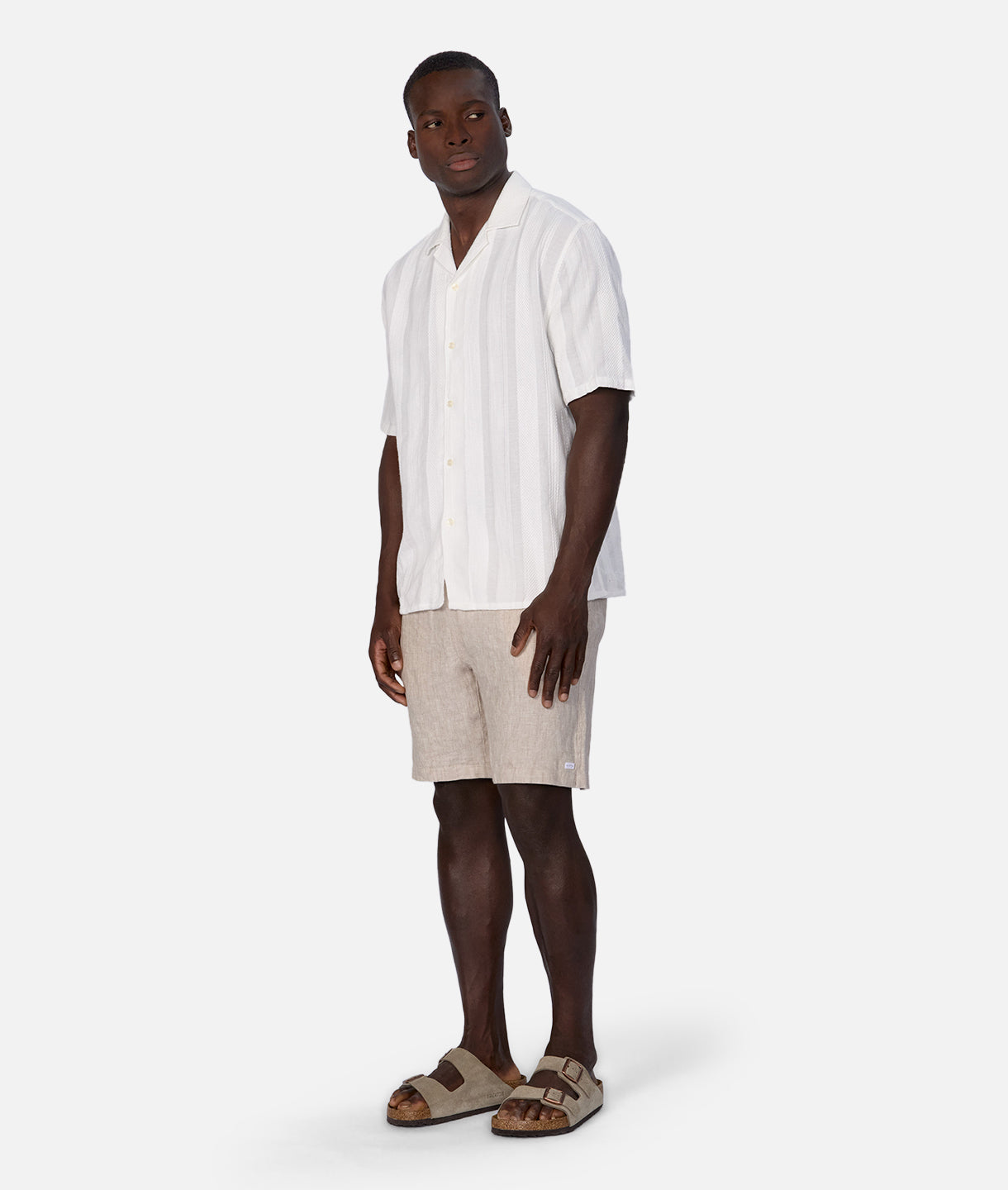 The Salamanca Short Sleeve Shirt for Men - Premium Cotton Casual Button Down Shirt in Off White | Perfect for Summer Outfits, Office Wear & Casual Dates