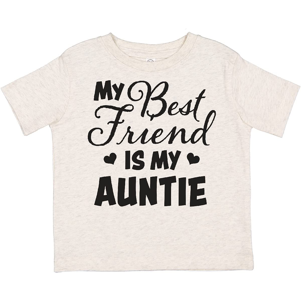 My Best Friend is My Auntie with Hearts Toddler T-Shirt for Family Bonding and Casual Outings