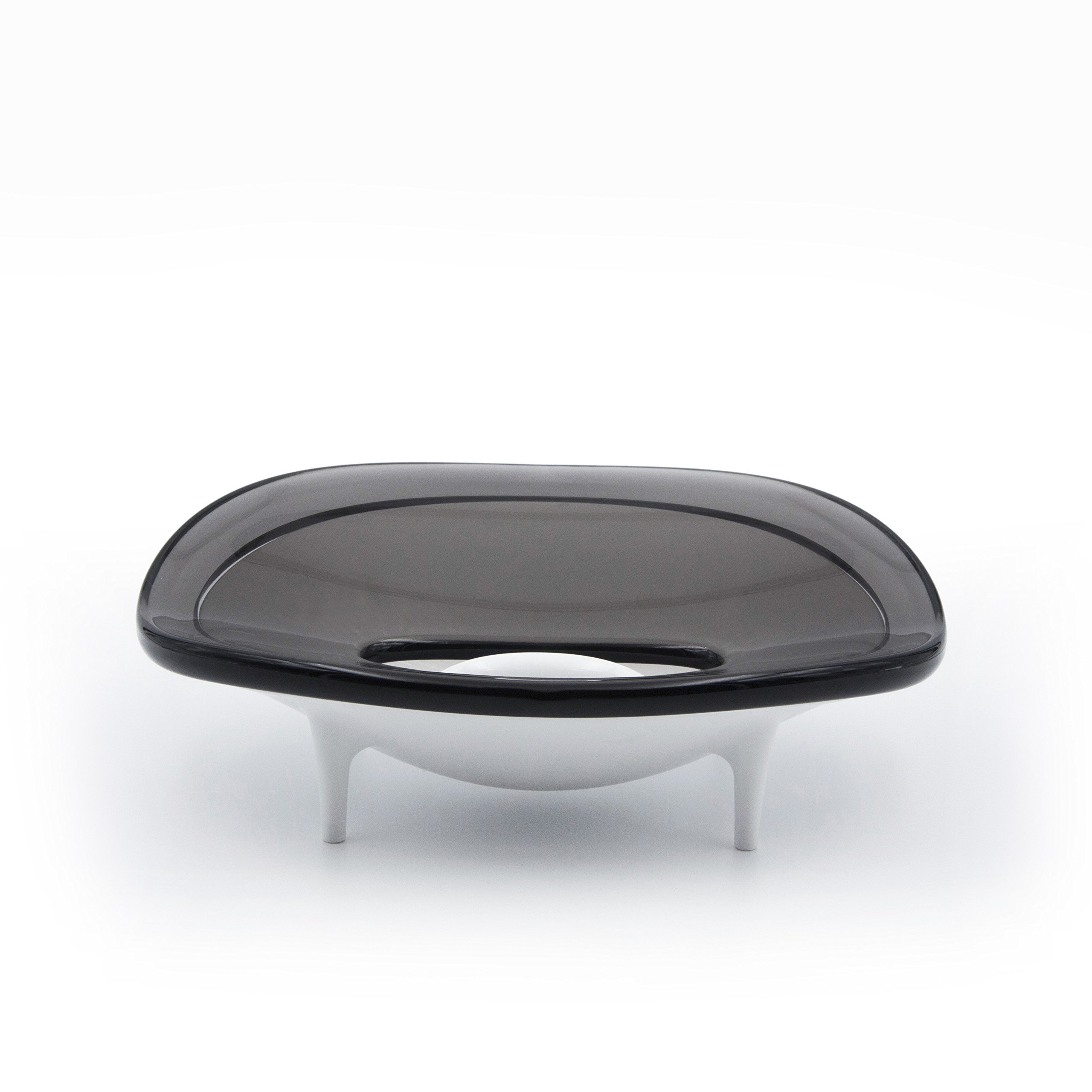Briiith Ocean Bath Collection - Black Soap Dish Holder, Tray & Saver for Shower, Bathroom, Spa - Non-Slip Bathroom Organizer for Bar Soaps & Beauty Products