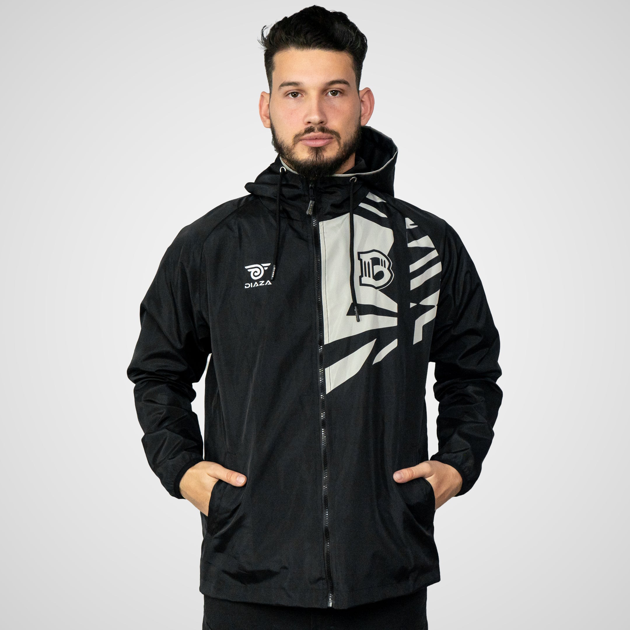 Brooklyn FC Black Windbreaker Jacket - Lightweight Waterproof Running Jacket for Men & Women - Perfect for Outdoor Sports, Jogging, and Hiking