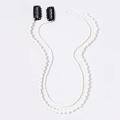 LCSD 2 Pack Pearl Hair Clips with Exaggerated Tassels - Beaded Hair Comb Headpieces for Women & Girls - Perfect for Weddings, Parties, and Special Occasions