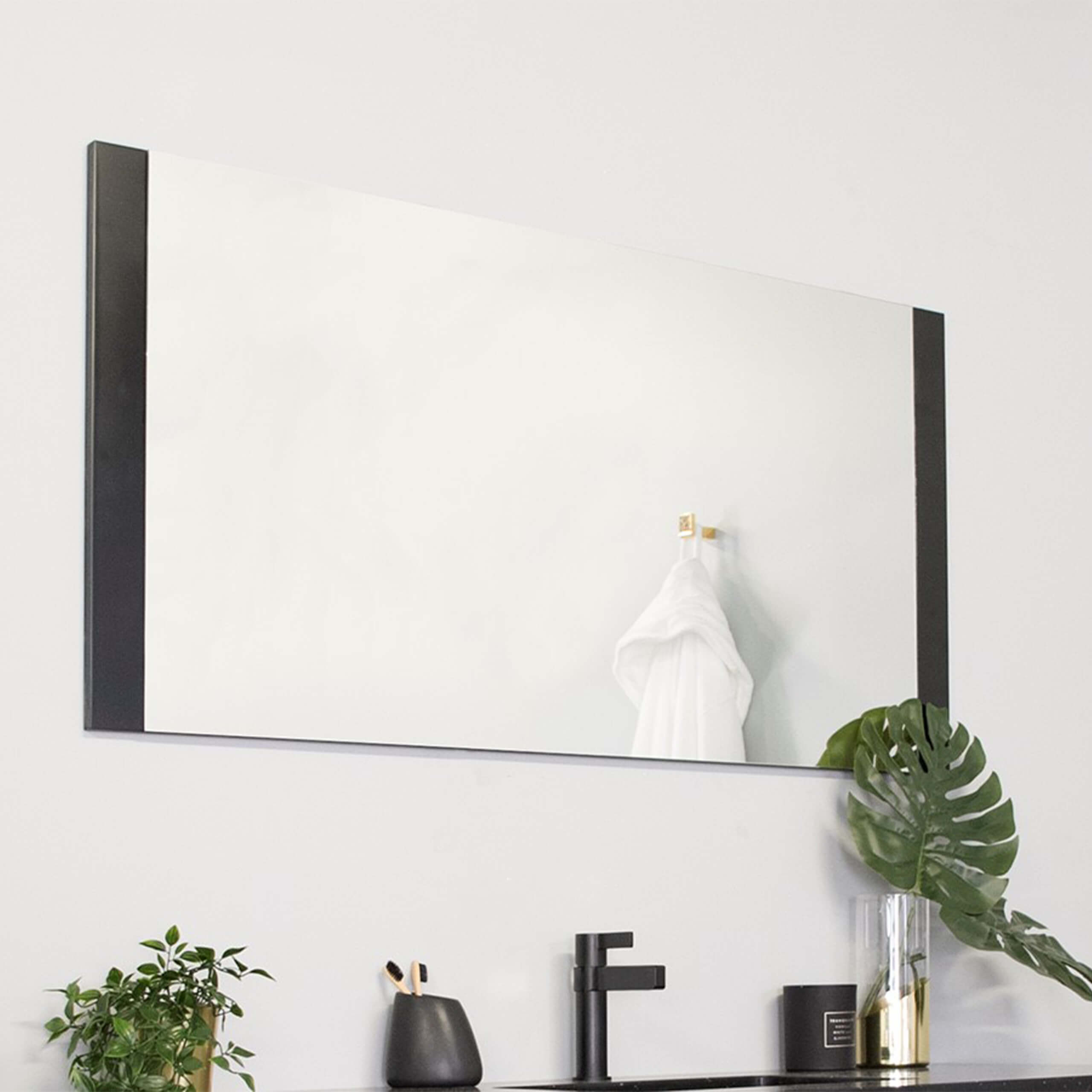 ADP Summer Framed Rectangle Mirror - Elegant Wall Decor for Living Room, Bedroom & Bathroom | Perfect for Home Decor & Interior Design
