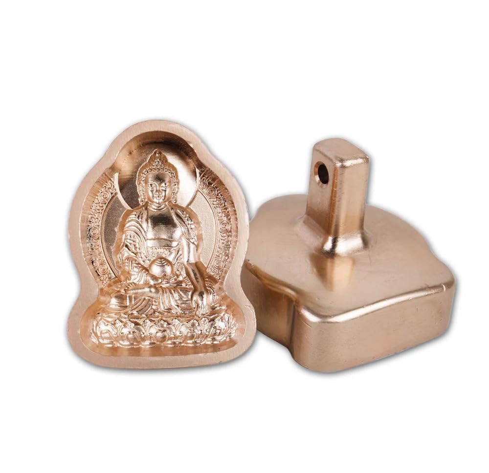 Authentic Tibetan TSA TSA Molds - 13 Types Mini Buddha Statue Clay Molds, Handmade Brass Molds for DIY Sacred Art, Home Decoration & Spiritual Practice (Shakyamuni) | Perfect for Meditation Spaces, Altars & Buddhist Craft Projects