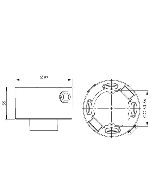 Waterproof Outdoor/Bathroom Lamp Socket - White/Straight/Round IP54 - Ideal for Patio, Garden & Wet Areas