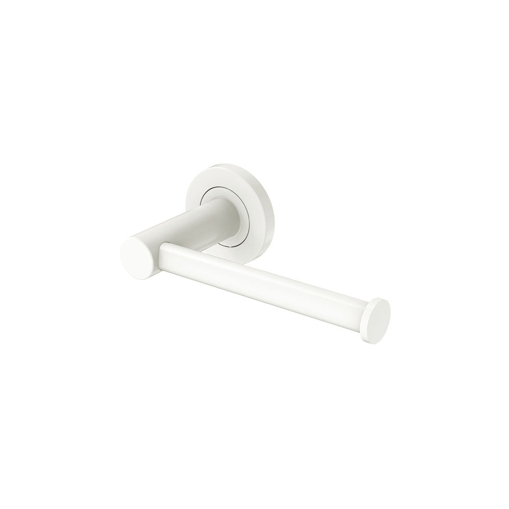 Fienza 82803MW Kaya Roll Holder - Matte White Bathroom Tissue Paper Dispenser for Home, Office & Commercial Use