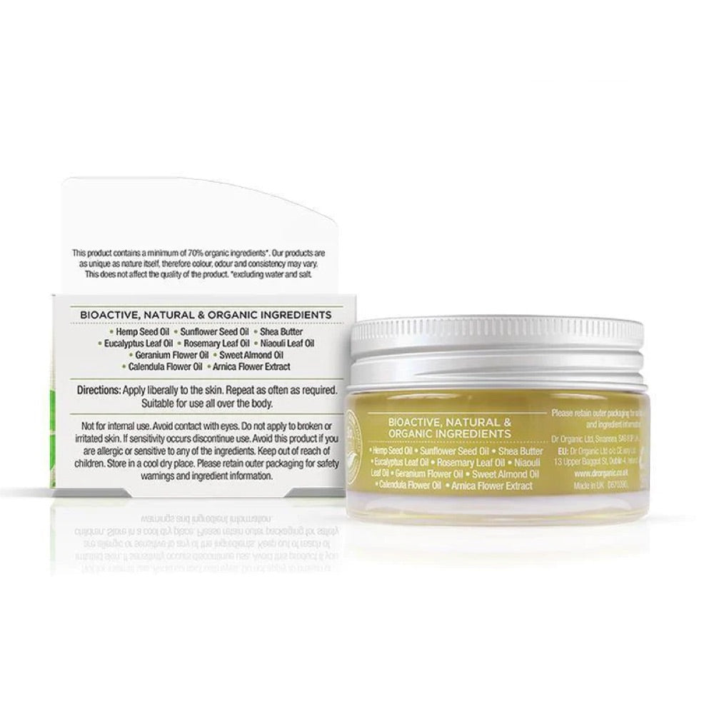 DR ORGANIC Wonder Balm with Organic Hemp Oil - 35g Moisturizing Skin Care for Dry Hands, Lips & Cuticles - Perfect for Winter & Outdoor Activities