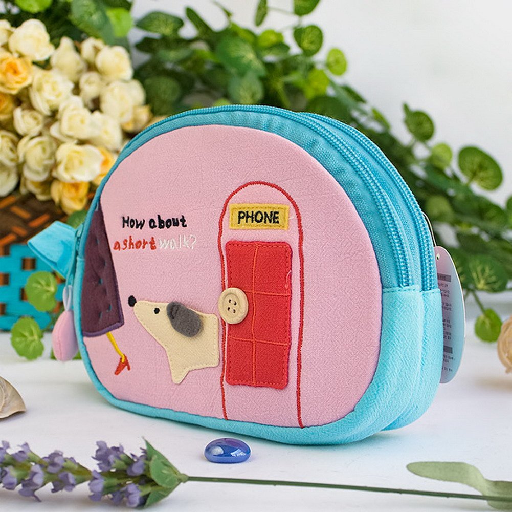 Embroidered Applique Cosmetic Bag for Women - Cute Camera Pouch & Travel Wallet Organizer (7.15x12.8 inches) - Perfect for Makeup Storage, Photography Accessories & Daily Essentials