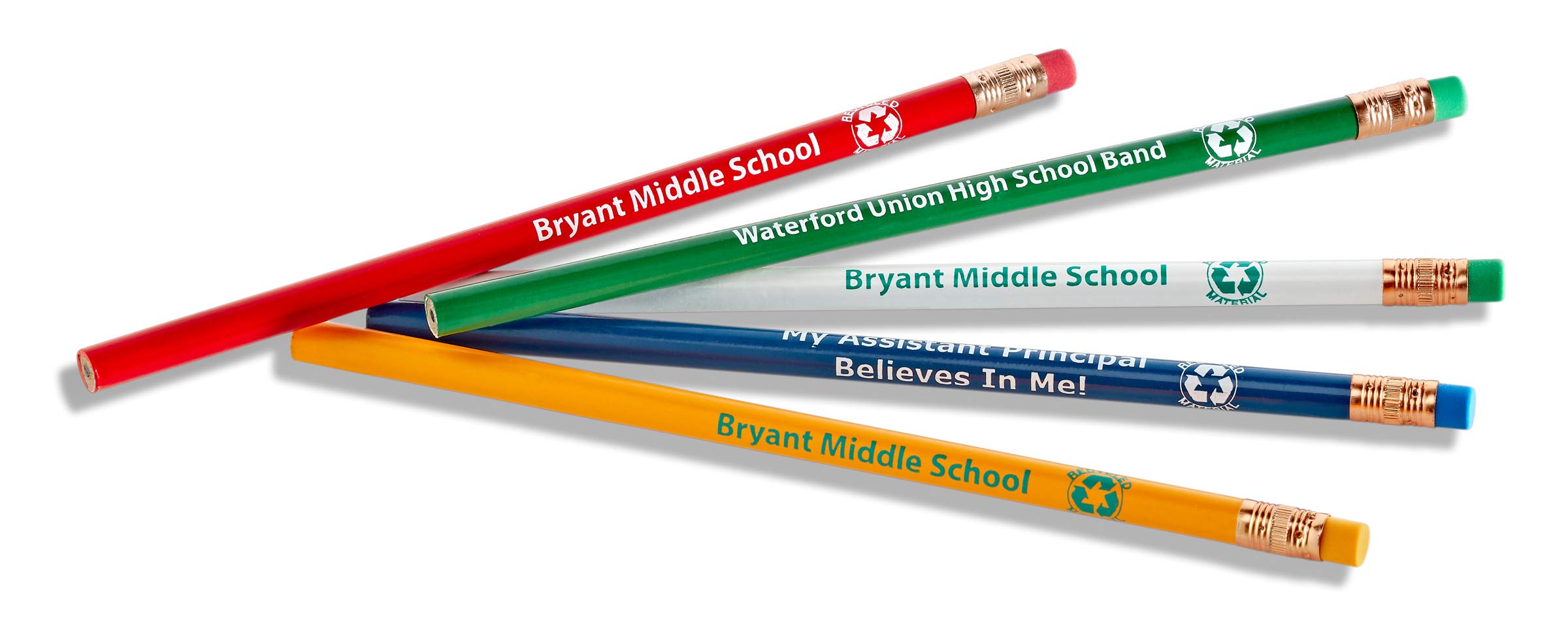 Eco-Friendly Personalized Promotional Pencils - Custom Imprinted Recycled Newspaper & Cardboard Pencils (500 Count, Red) - Perfect for Corporate Gifts, School Supplies & Eco-Conscious Branding