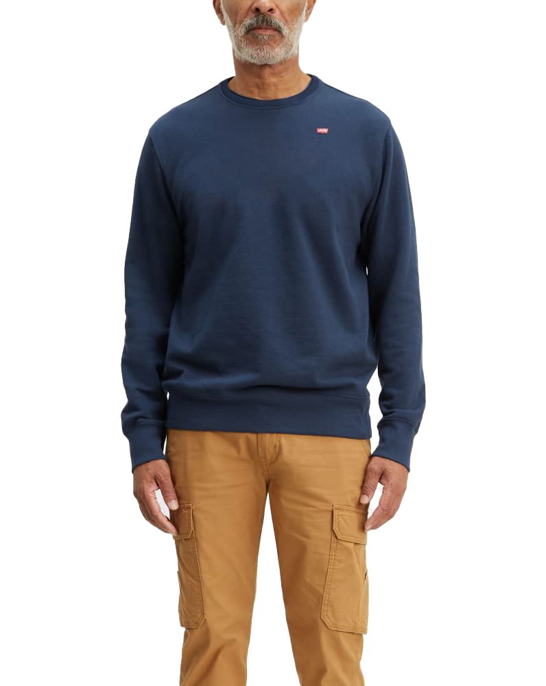 Levi's Men's Classic Fit Crewneck Sweatshirt | Soft Cotton Blend | Casual & Comfortable Pullover for Everyday Wear | Perfect for Lounge, Gym, and Outdoor Activities