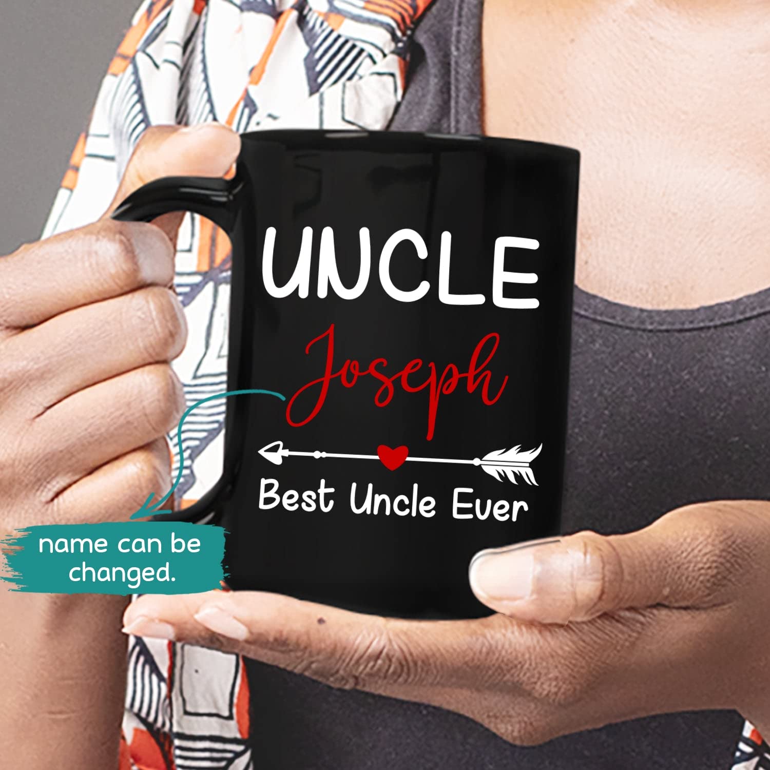 Personalized Uncle Coffee Mug - Custom Engraved 11oz & 15oz Ceramic Cup - Funny Gift for Uncle from Nephew/Niece - Perfect for Birthday, Christmas & Father's Day - Ideal for Coffee, Tea & Office Use