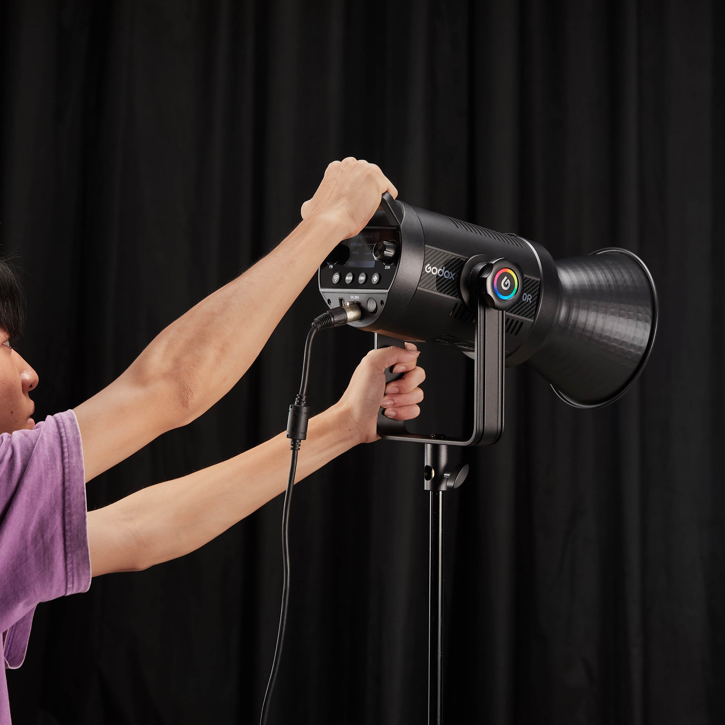SL300R 300W RGBWW LED Video Light Panel - Professional Studio Lighting for Photography, Videography & Live Streaming - Adjustable Color Temperature & Brightness (Ideal for YouTube, TikTok, Film Production)