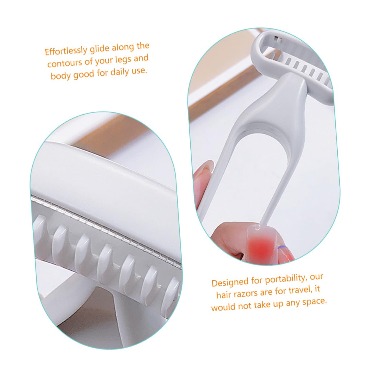 4 Pcs Women's Hair Trimmer Set - Bikini, Armpit & Facial Hair Remover - Reusable Ladies Razor for Smooth Skin - Perfect for Travel, Gym & Home Grooming - Resin Grey