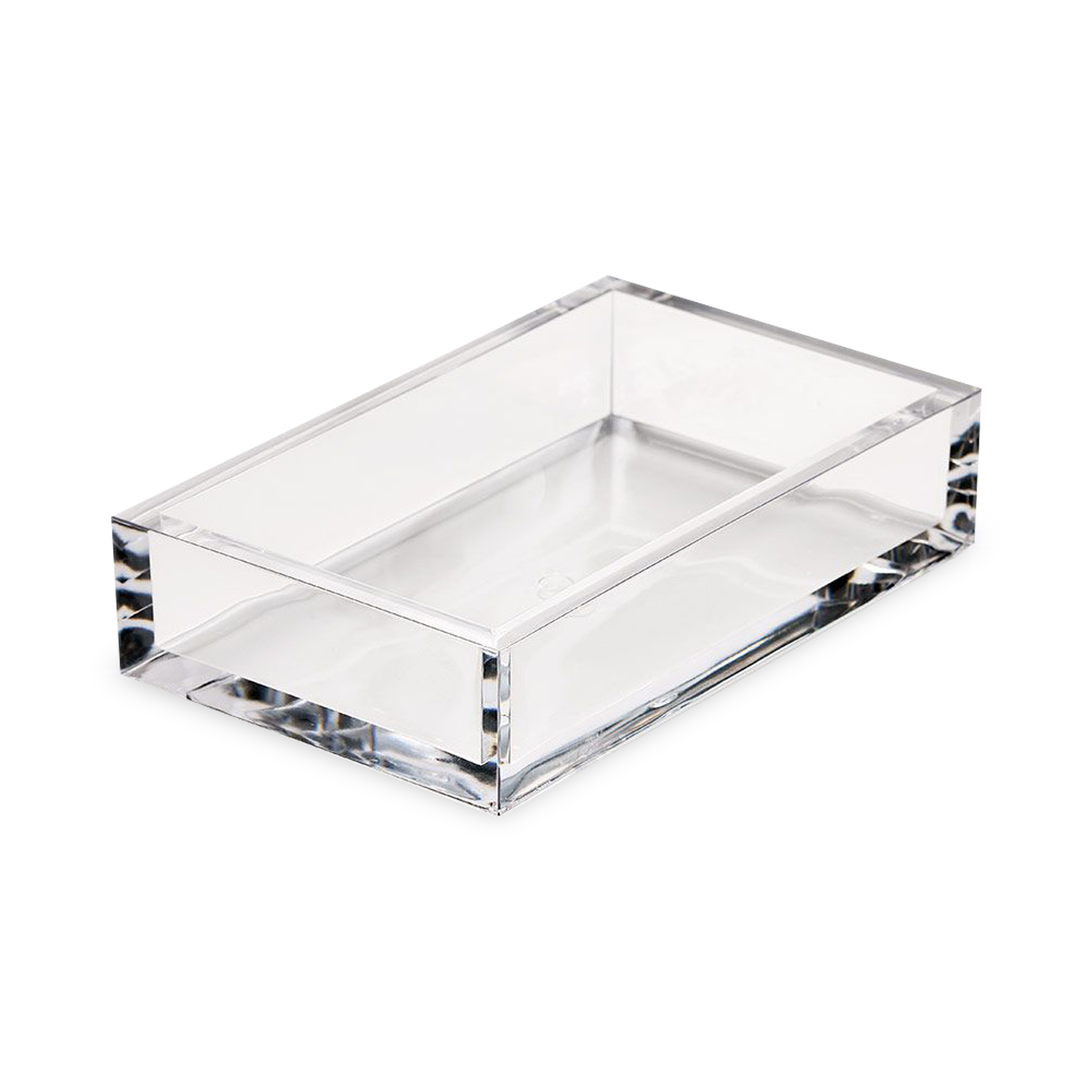 Clear Acrylic Guest Towel Holder - Modern Bathroom & Kitchen Organizer for Hand Towels, Washcloths, and Guest Essentials