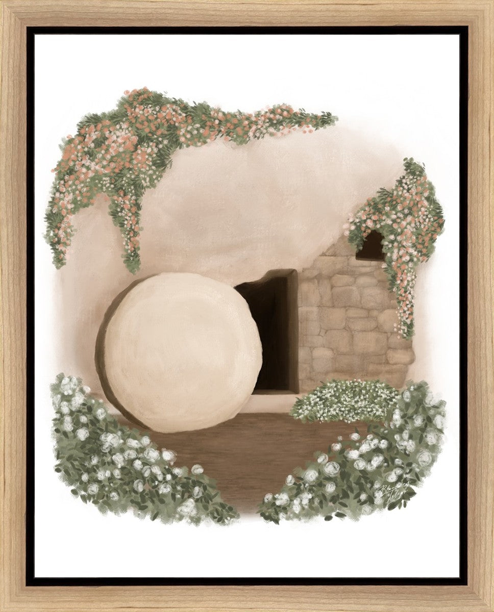 Garden Tomb Gallery Wrap Canvas Art - Elegant Wall Decor for Home, Office & Church - Perfect for Living Room, Bedroom & Religious Spaces