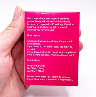 Excited & Exhausted - Fun Couples Drinking Game for Adults | Perfect for Date Nights, Parties & Romantic Getaways