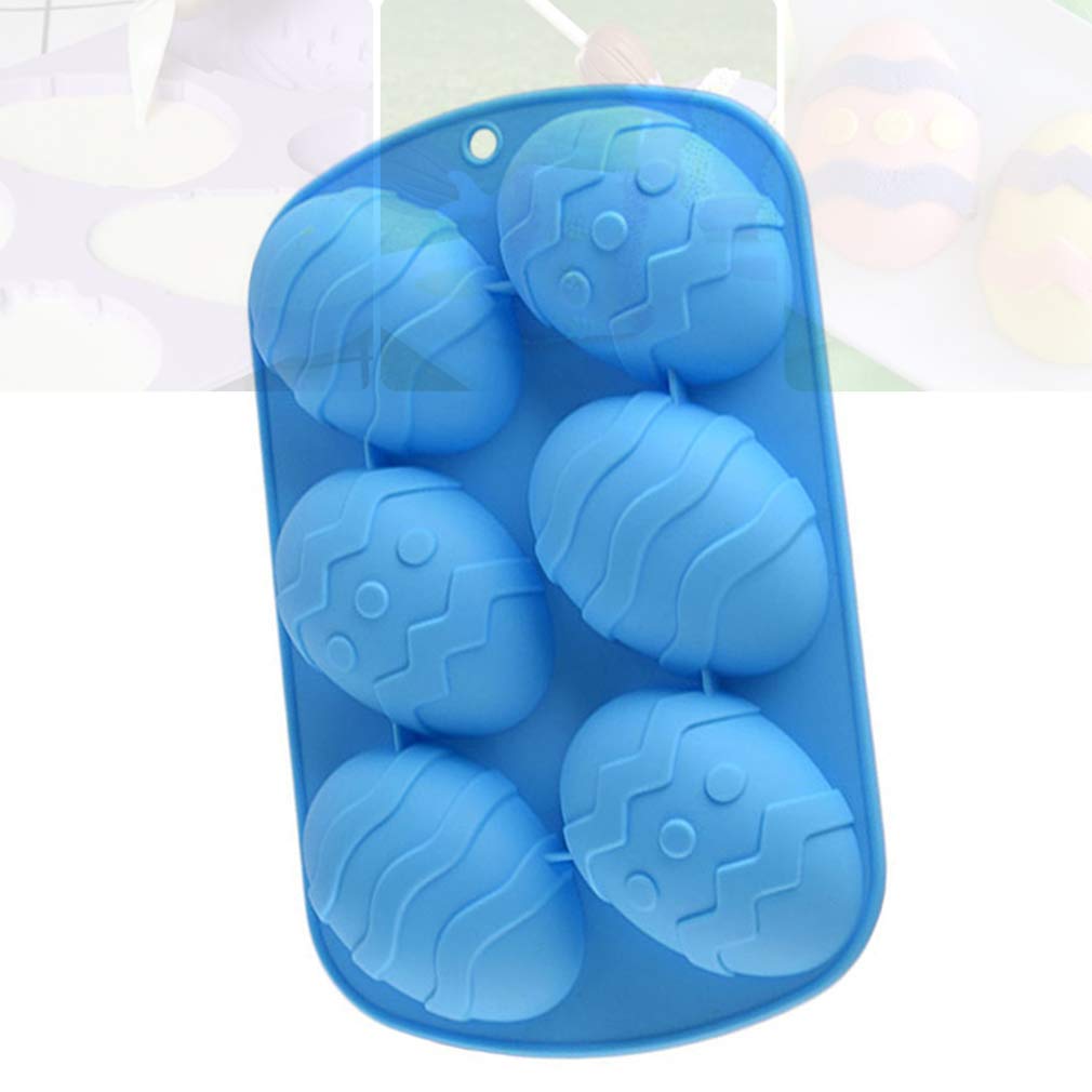 MANQIAN Easter Bunny Silicone Mold Set - 4pcs Blue Rabbit Chocolate Candy Ice Cube Tray for Baking, Soap Making, Candle Wax & DIY Crafts - Perfect for Easter Decorations, Party Favors & Holiday Treats
