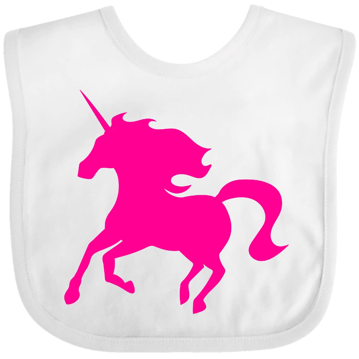 Inktastic Pink Unicorn Baby Bib - Soft & Absorbent Drool Bib for Infants & Toddlers - Perfect for Feeding, Teething & Playtime