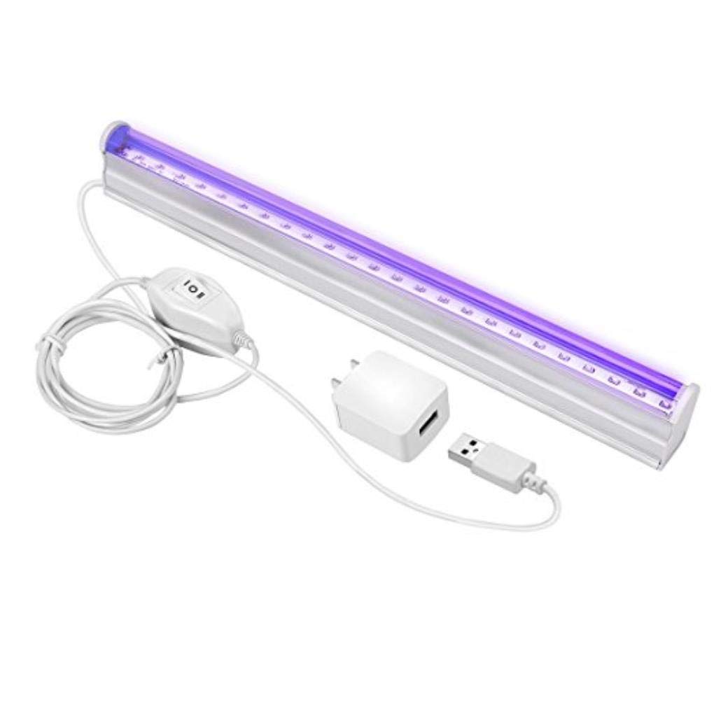 Yongse Aquarium LED Light with UV Blacklight - 6W Portable Blacklight Lamp for Fish Tank, Glow Party, Halloween & Neon Decorations