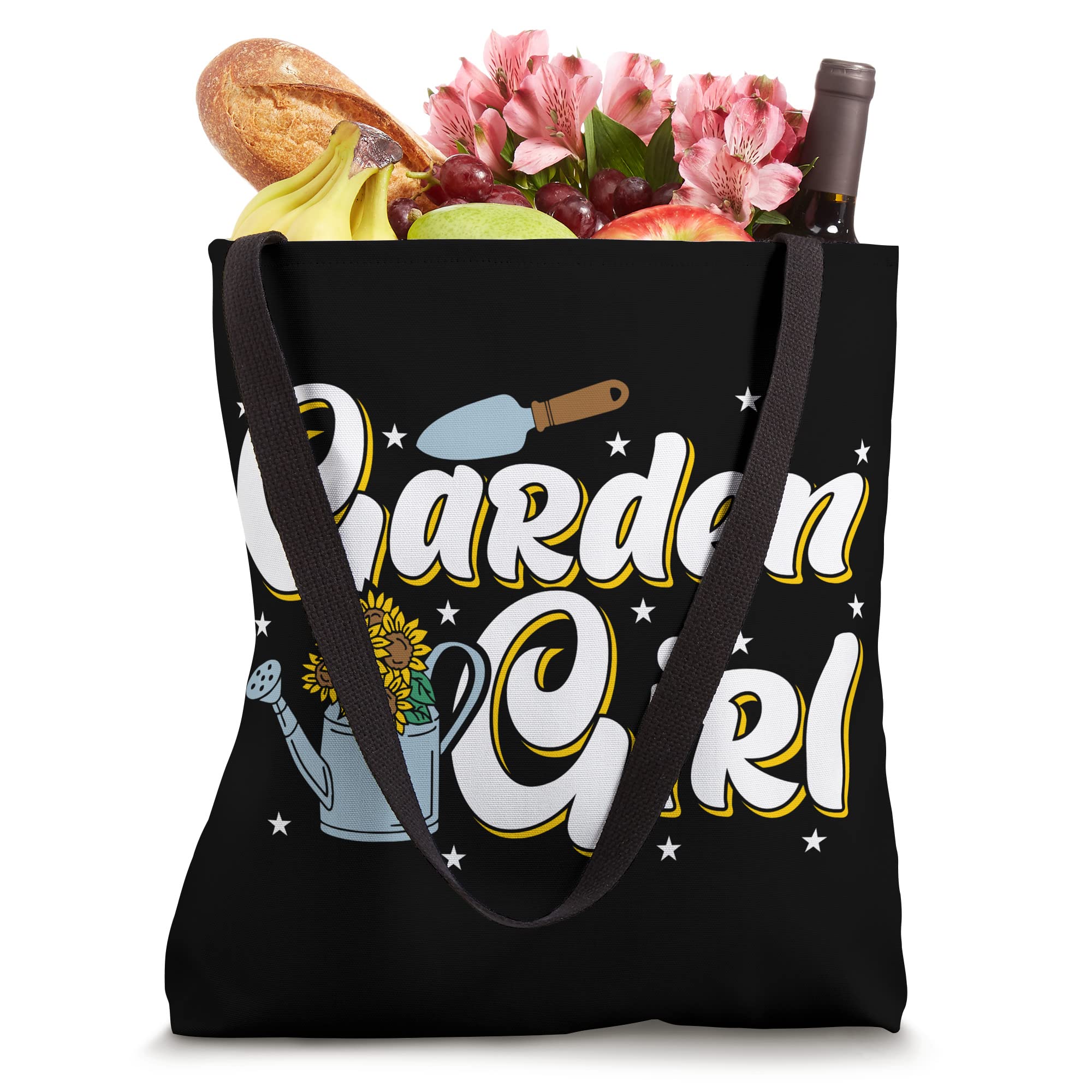 Stylish Garden Girl Tote Bag for Women - Durable Canvas Shopping Bag with Pockets - Perfect for Groceries, Beach, Work & Daily Use