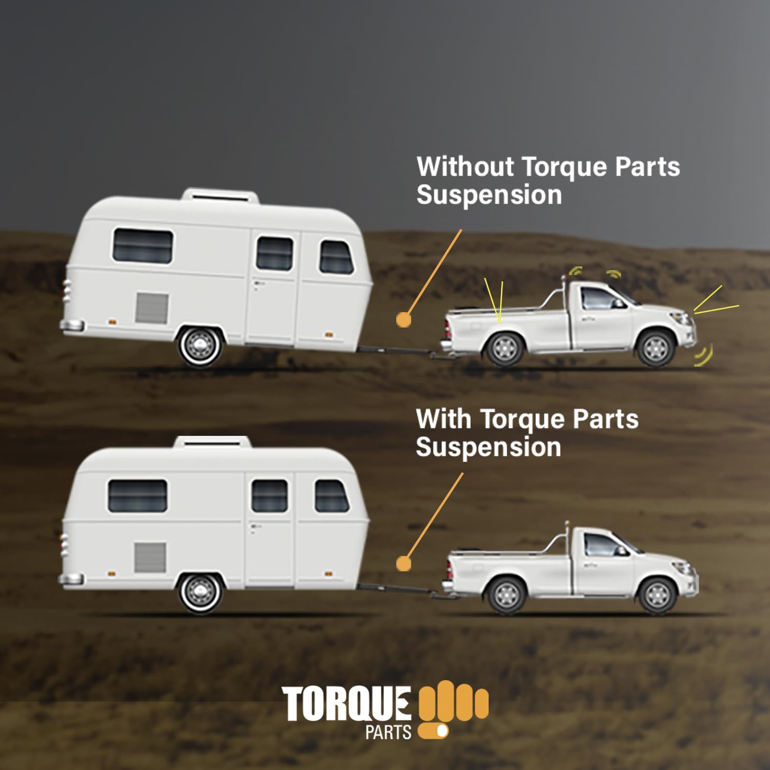 TORQUE 2-Piece 2600 Universal Air Spring Airbag Kit - 1/2