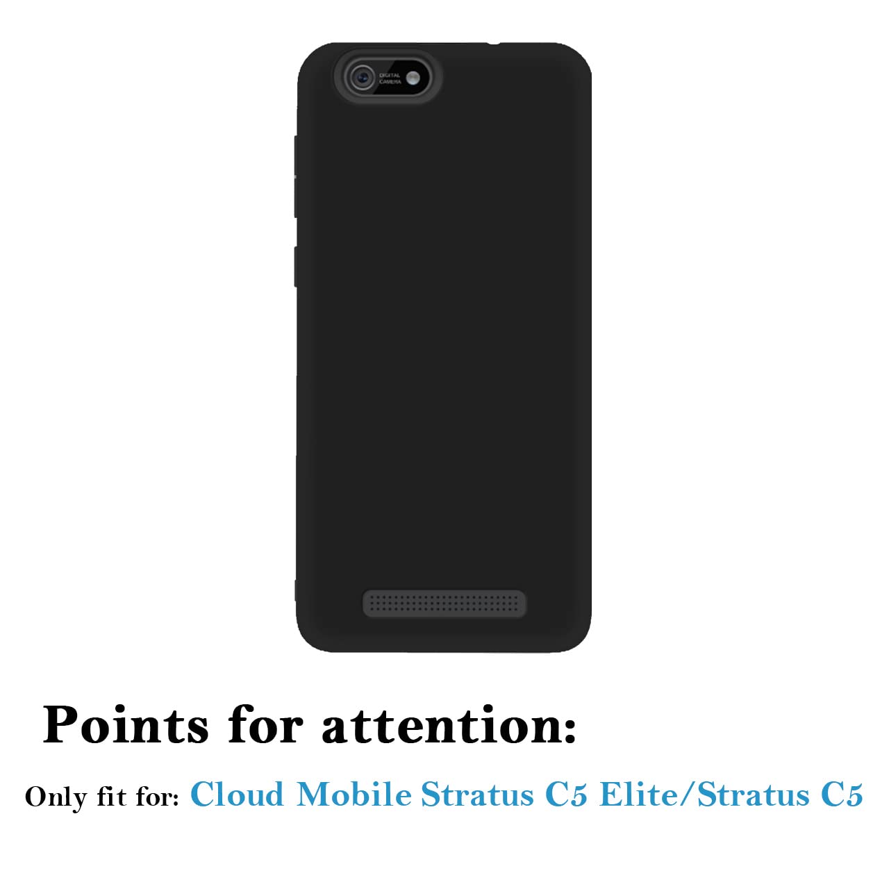 Custom Personalized Photo & Text Name Phone Case for Cloud Mobile Stratus C5 Elite & Stratus C5 - Anti-Scratch Soft TPU Protective Cover (Black) - Perfect Gift for Birthday, Anniversary & Daily Protection