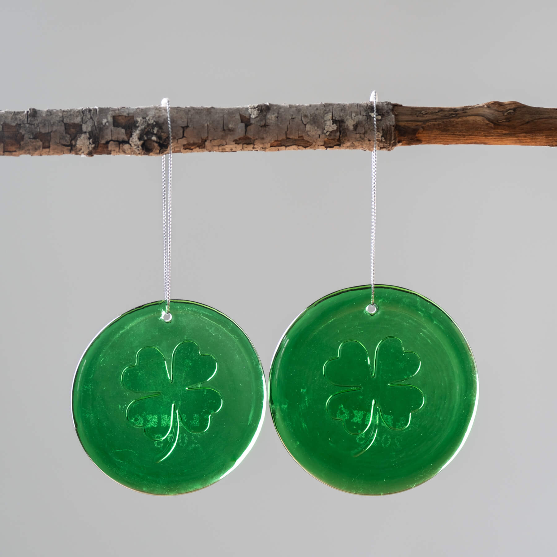 3 Pack Shamrock Suncatcher Set - Stained Glass Clover Window Decor for St. Patrick's Day - Perfect for Home, Office, or Party Decorations