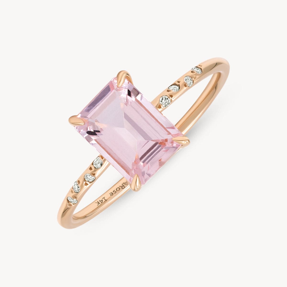 Stunning Large Starry Morganite Ring for Women - Elegant Rose Gold Engagement & Wedding Jewelry - Perfect for Proposals, Anniversaries, and Special Occasions