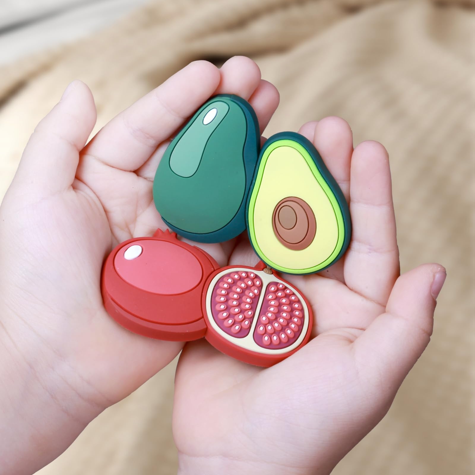 SUPINEEDO Strong Magnetic Rubber Fridge Magnets for Toddlers 1-3 Years - Cute Fruit Shaped Refrigerator Magnets for Kids, Baby Learning Toys & Children's Gifts - Perfect for Whiteboards, Fridges, Dishwashers & Ovens (Educational Play & Kitchen Fun)