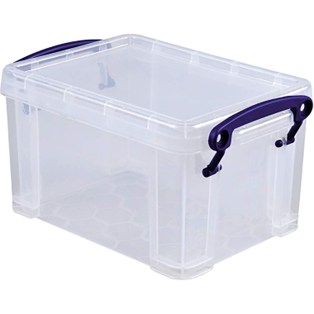 Really Useful Box 1.6 Litre (0.42 Gallon) Storage Container - Organize Office Supplies, Crafts, or Kitchen Essentials | Durable Plastic Bins for Home & Office Organization