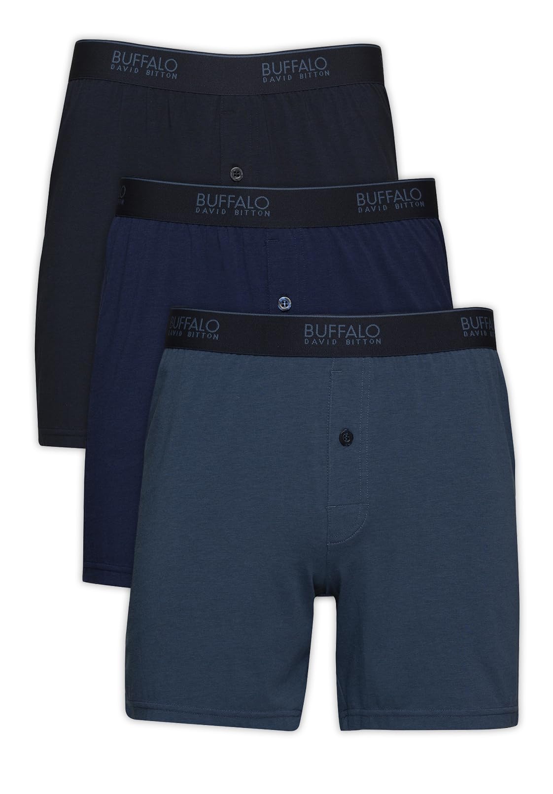 Felina Men's Cotton Boxers 3-Pack - Soft Underwear for Daily Comfort