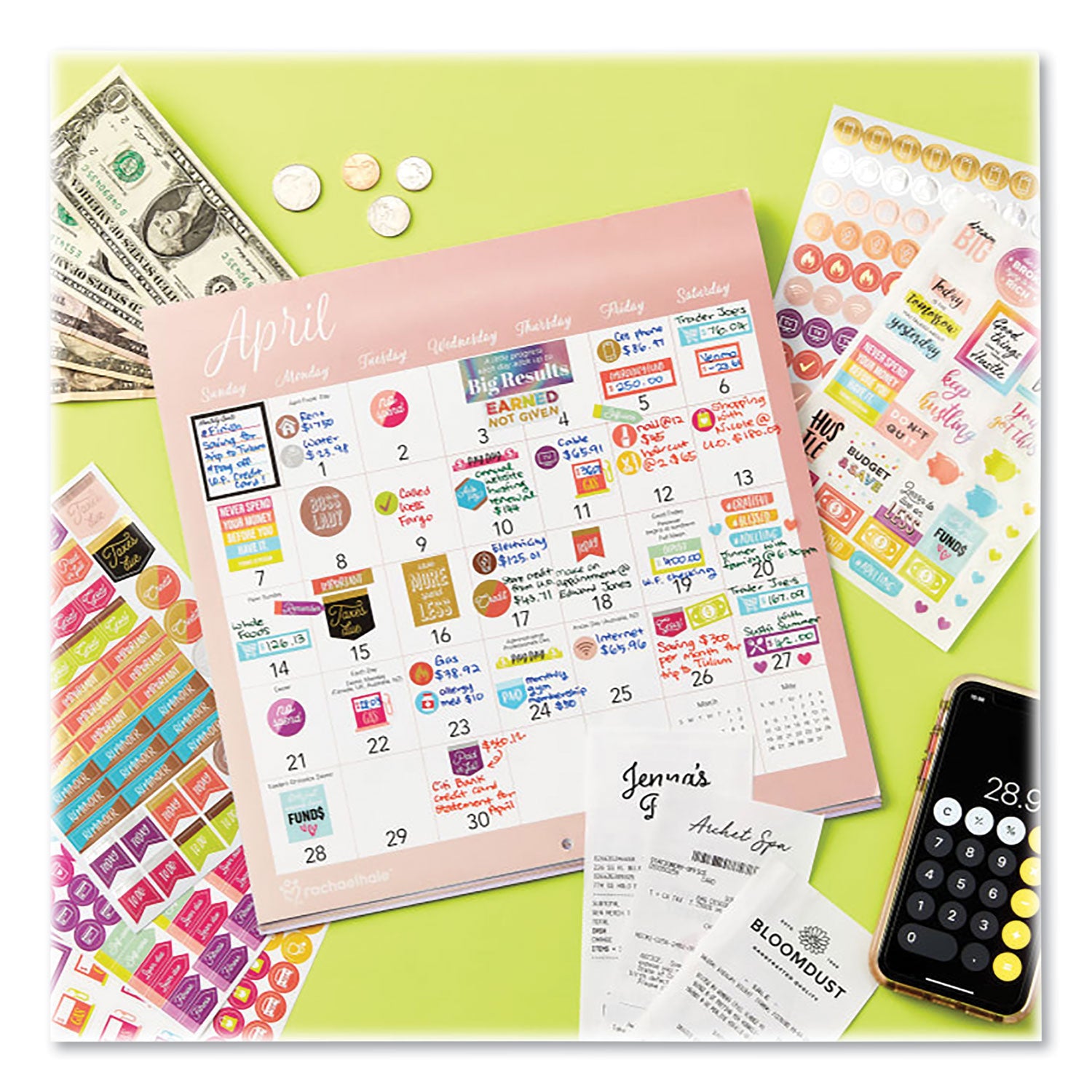 Avery Budgeting Planner Stickers - 1,224 Colorful Budget Theme Stickers for Financial Planning, Bill Tracking & Money Management | Perfect for Bullet Journals, Planners & DIY Organizing