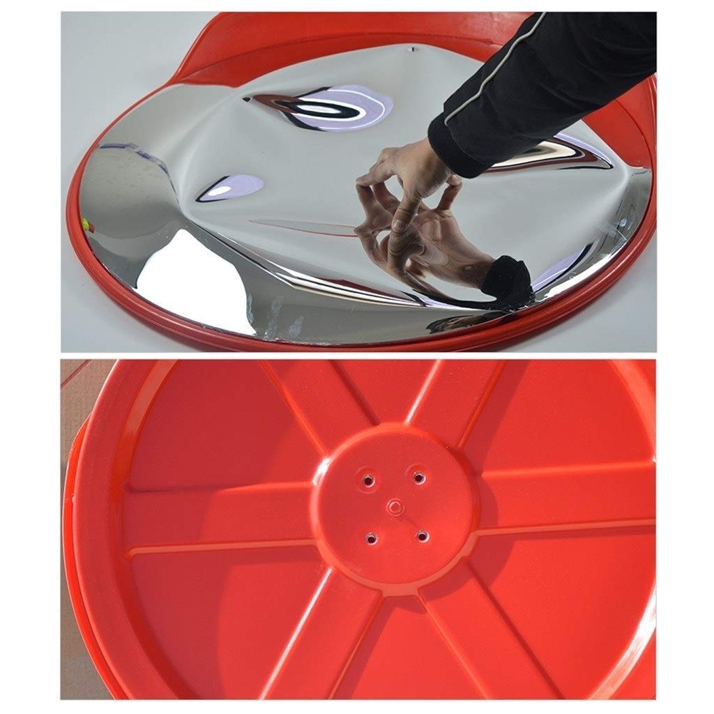 Durable 60CM Traffic Safety Mirror - Heavy Duty Plastic Car Lens with 360° Rotation for Parking Lots, Driveways & Warehouses
