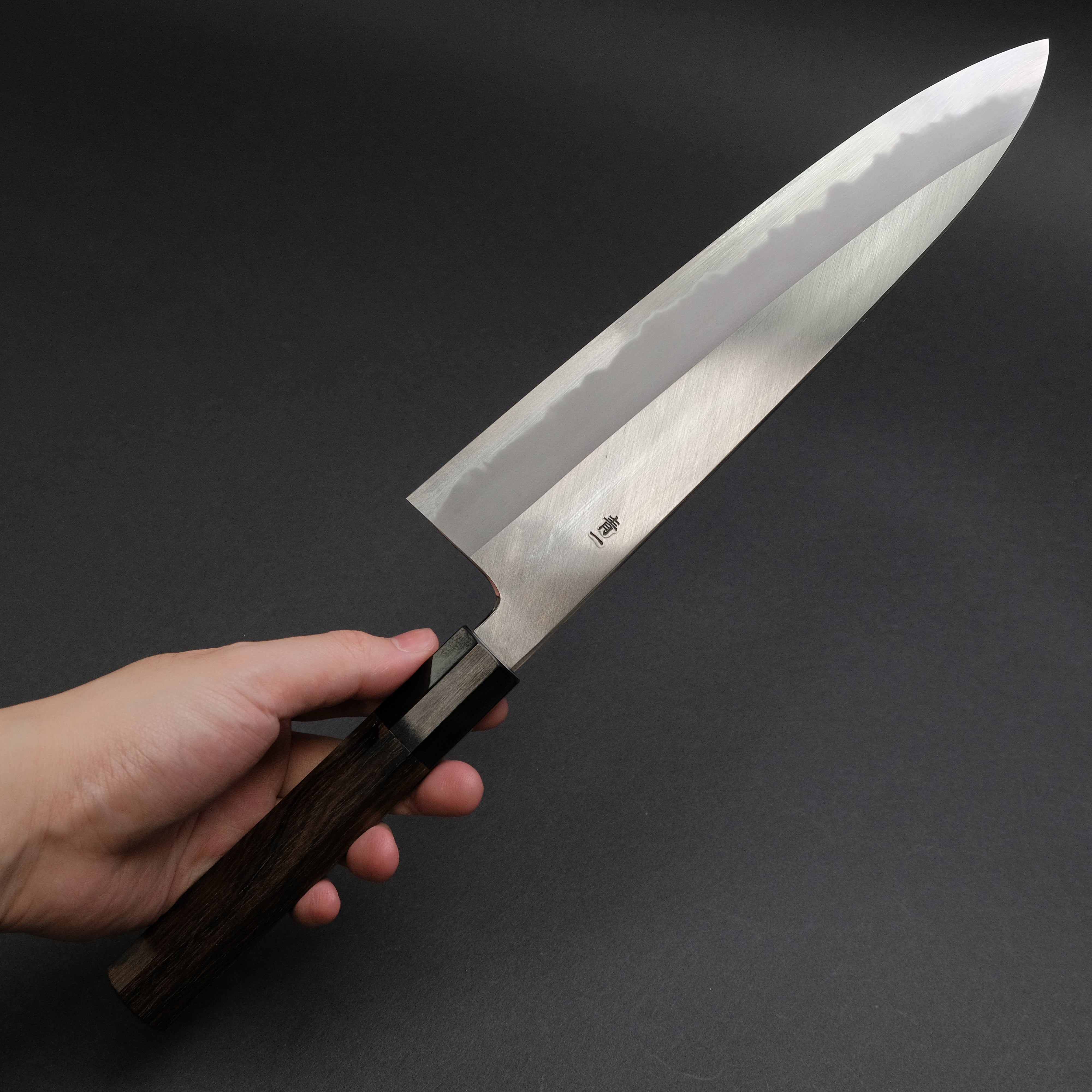 Hitohira Tanaka Kyuzo Blue #1 Migaki Gyuto 240mm Japanese Chef Knife - Extra Height Ziricote Handle - Premium Kitchen Knife for Professional Chefs & Home Cooking - Perfect for Slicing, Dicing & Meat Cutting