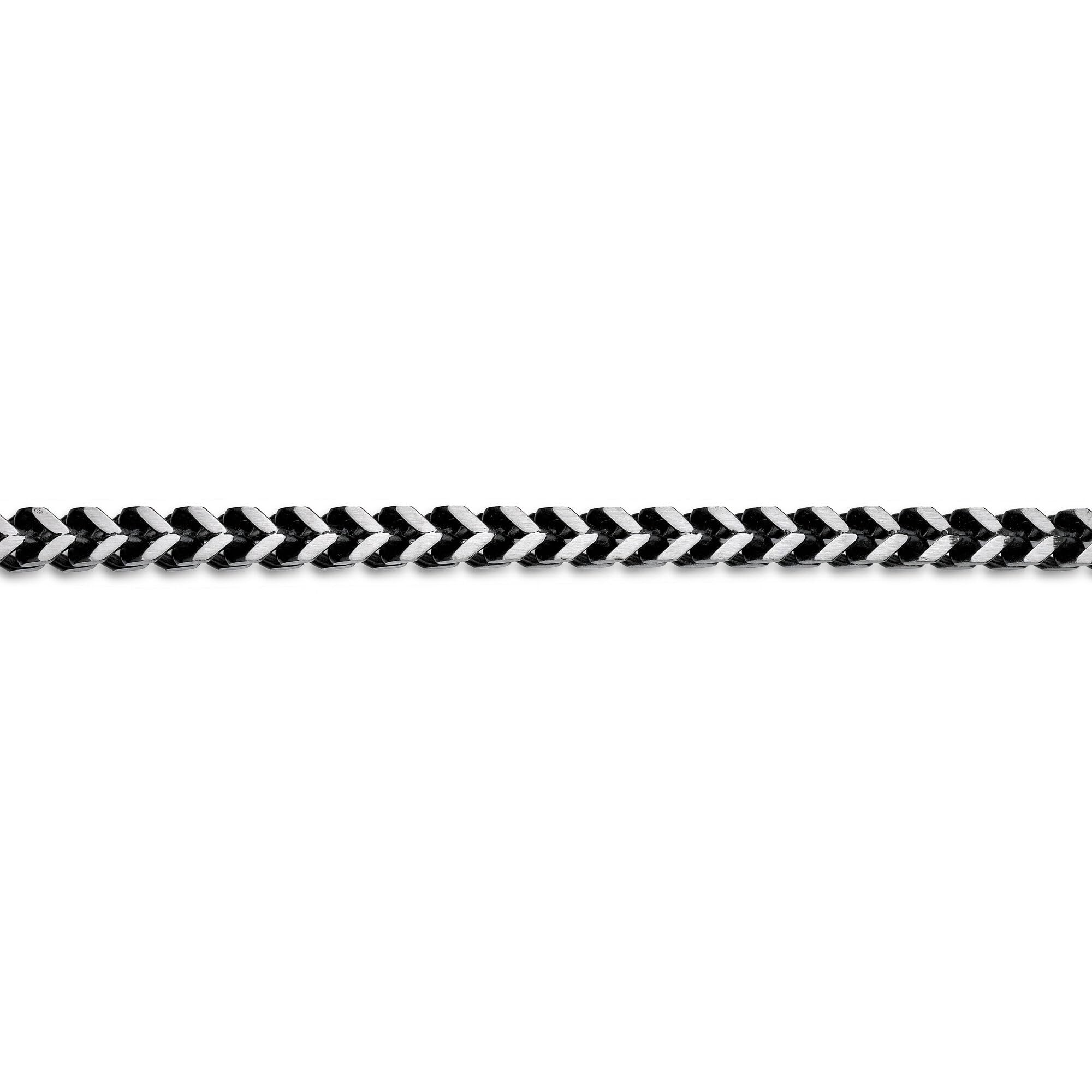 Stainless Steel Black Ion Plated Men's Thick Box Chain Necklace - 24 Inch 6mm Wide Push Lock Clasp | Durable & Stylish for Everyday Wear, Gifts & Special Occasions